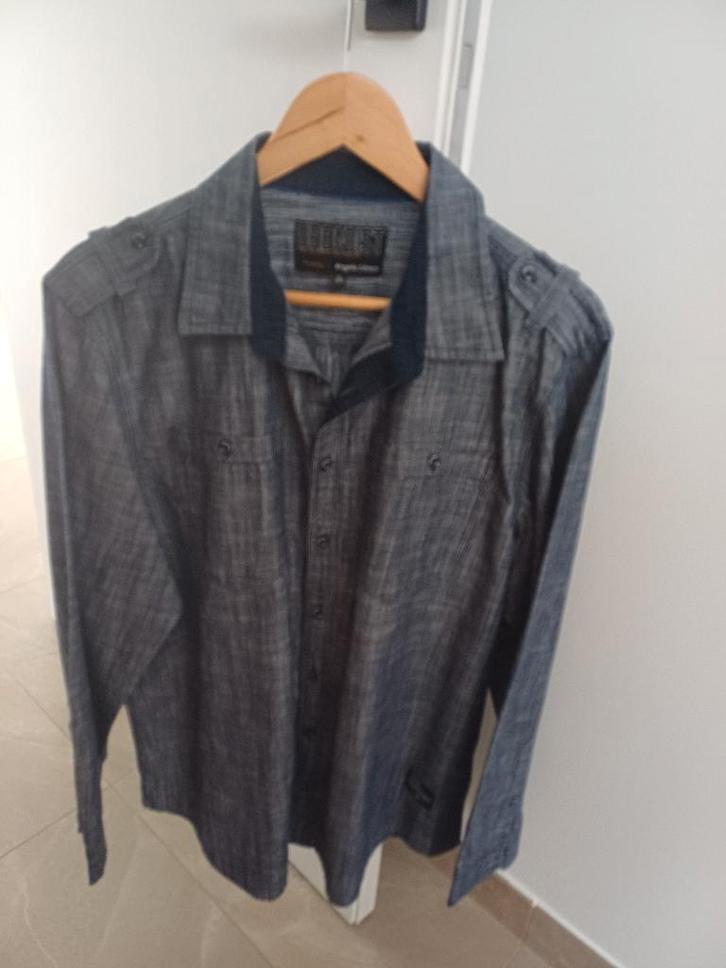 Angelo Litrico - mooi hemd (mt XL), Kleding | Heren, Overhemden, Zo goed als nieuw, Blauw, Ophalen of Verzenden