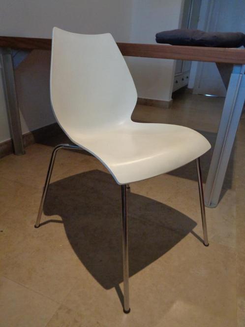 STOELEN, Huis en Inrichting, Stoelen, Gebruikt, Vijf, Zes of meer stoelen, Kunststof, Wit, Ophalen