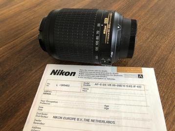 nikon af-s dx vr 55-200mm f/4-5.6g if-ed beschikbaar voor biedingen