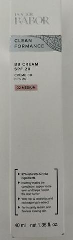 Doctor Babor Clean Formance BB Cream SPF 20 - 02 Medium, Verzenden, Nieuw, Gehele gezicht, Verzorging