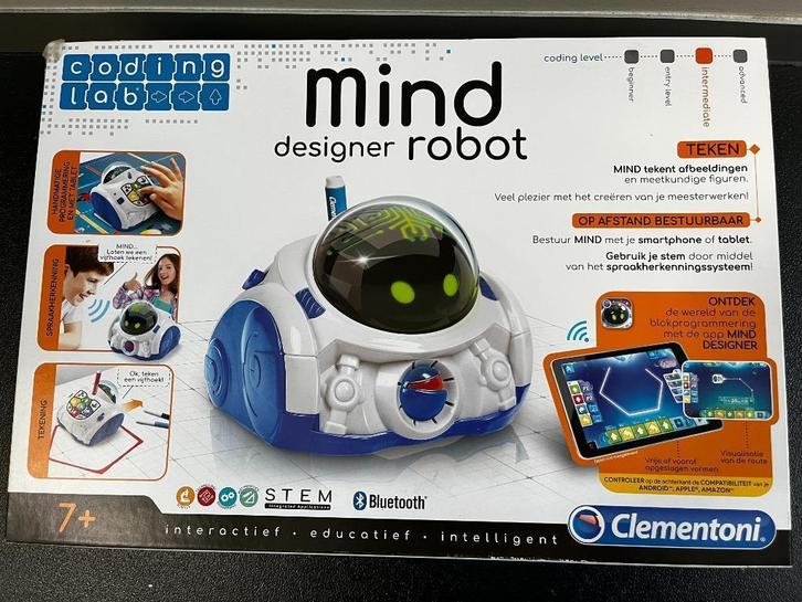 Clementoni Designer Mind Robot met Licht&Geluid - vanaf 7 jr, Kinderen en Baby's, Speelgoed | Educatief en Creatief, Gebruikt