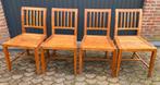 4 x chaises de jardin sans accoudoirs en teck massif, Ophalen, Gebruikt, Teakhout, Stapelbaar
