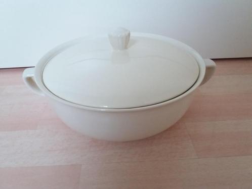 Vintage lichtgele soepterrine, Antiek en Kunst, Antiek | Keramiek en Aardewerk, Ophalen of Verzenden