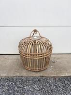 XXL Rotan hanglamp, Ophalen, 50 tot 75 cm, Hout, Landelijk