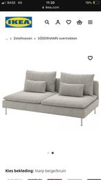 Söderhamn driezit hoes Viarp beige/grijs, Ophalen, Gebruikt, Driepersoons, Rechte bank