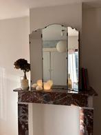 Vintage drieluikspiegel, Huis en Inrichting, Tafels | Kaptafels, Ophalen, Gebruikt, Vintage drieluikspiegel midcentury, Glas