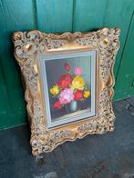 Barok stijl kader met bloemen schilderij, Ophalen