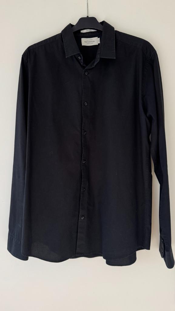 Hemd (XL) van Scotch & Soda, Kleding | Heren, Overhemden, Zo goed als nieuw, Halswijdte 43/44 (XL), Zwart, Verzenden
