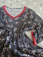 Zwart Wit blaadjes Bel en Boke m48/50, Kleding | Dames, Grote Maten, Verzenden, Bel & Bo, Zo goed als nieuw, Blouse of Tuniek