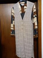 LANGE BEIGE VEST MET BIJPASSENDE BLOES, Beige, Gedragen, Ophalen, ANDERE