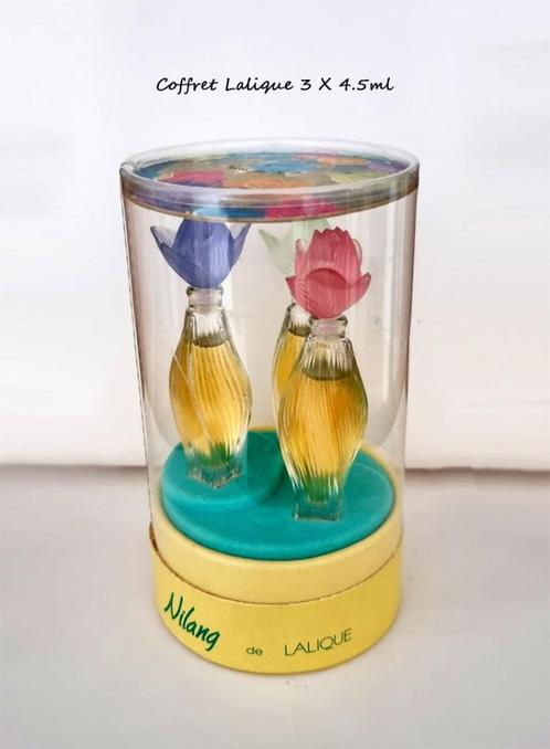 Coffret 3 Miniatures parfum Lalique Edt Nilang, Collections, Parfums, Comme neuf, Miniature, Plein, Envoi