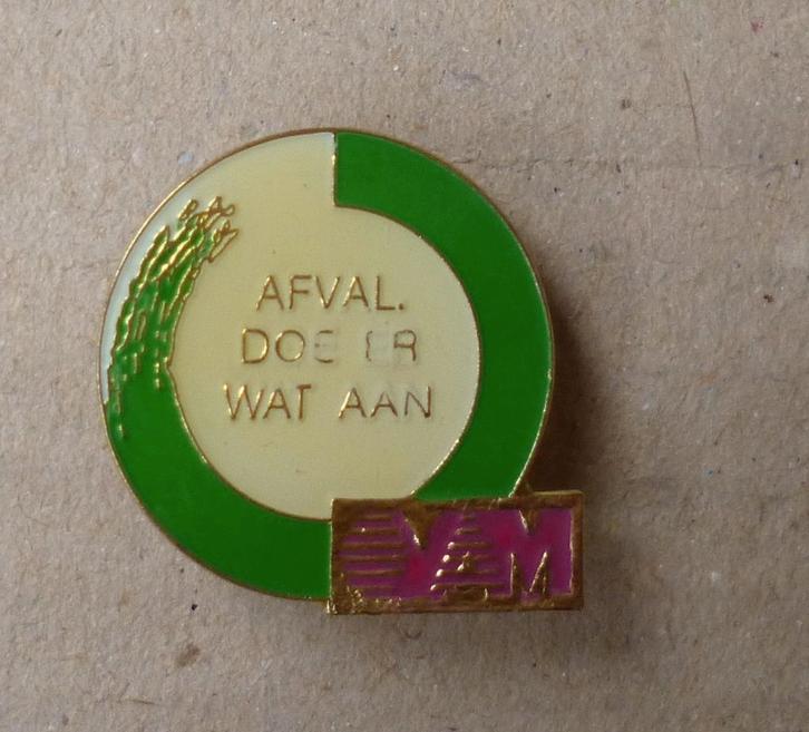 Pin OVAM. Afval. Doe er wat aan., Verzamelen, Speldjes, Pins en Buttons, Zo goed als nieuw, Speldje of Pin, Overige onderwerpen