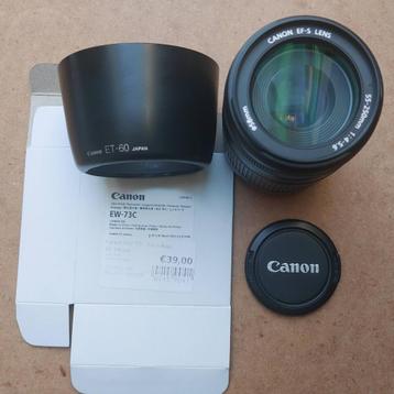 Canon EF-S 55-250 mm f/4-5.6 IS zoom, extra ET-60 zonnekap beschikbaar voor biedingen