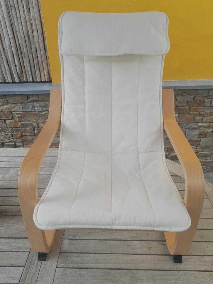 Chaise IKEA modèle Poang, Huis en Inrichting, Stoelen, Gebruikt, Eén, Hout, Wit, Ophalen