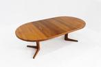 Vintage Deense ronde uitschuifbare eettafel tafel massief, Antiek en Kunst, Ophalen