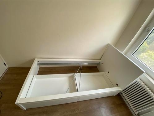 Ikea bed Malm, Huis en Inrichting, Slaapkamer | Bedden, Zo goed als nieuw, Eenpersoons, 90 cm, 200 cm, Wit, Ophalen