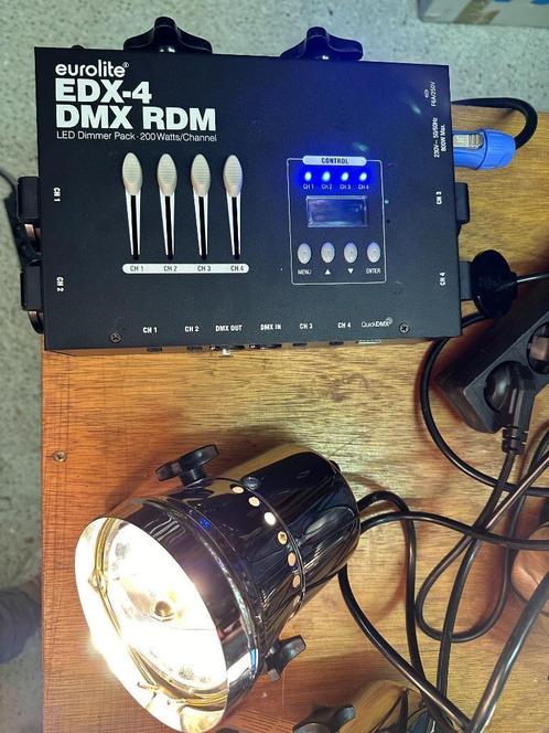 Eurolite EDX-4 DMX RDM LED dimmer pack met pinspots, Muziek en Instrumenten, Licht en Laser, Zo goed als nieuw, Overige typen