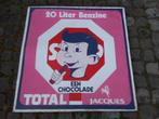 Total Pétrole Chocolat Jacques (1m20 par 1m20) Années 70, Comme neuf, Enlèvement ou Envoi, Panneau publicitaire