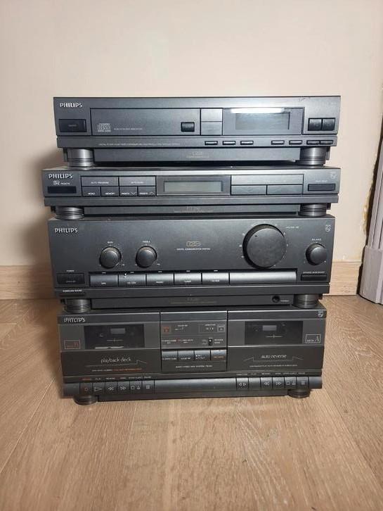 Compleet vintage Philips hifi-systeem + cassettedeck, Audio, Tv en Foto, Stereoketens, Zo goed als nieuw, Cd-speler, Philips, Ophalen of Verzenden