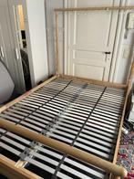 Bedframe + lattoflex 140x210, Huis en Inrichting, Slaapkamer | Bedden, Ophalen, Gebruikt, Bruin, 210 cm