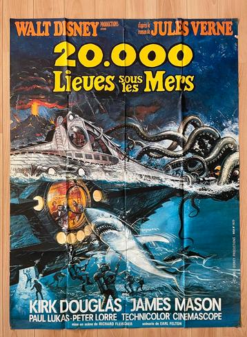 Originele filmaffiche - 20.000 Lieues sous les Mers-  1954 beschikbaar voor biedingen