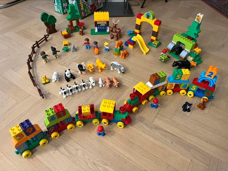 Duplo blokken trein - dieren - auto’s, Kinderen en Baby's, Speelgoed | Duplo en Lego, Gebruikt, Duplo, Complete set, Ophalen