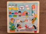 Goula Houten Puzzel Spelende kinderen, Kinderen en Baby's, Ophalen of Verzenden, Zo goed als nieuw, Overige typen