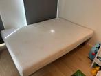 Bed with frame and mattress 190 * 135, Huis en Inrichting, Slaapkamer | Bedden, Ophalen, Gebruikt, Eenpersoons, Metaal