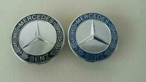 Mercedes logo motorkap capot embleem Ø 57 mm blauw/zwart, Auto-onderdelen, Klein materiaal, Mercedes-Benz, Nieuw, Ophalen of Verzenden