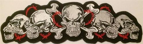 Skull stoffen opstrijk patch embleem #23, Motoren, Accessoires | Overige, Nieuw, Verzenden