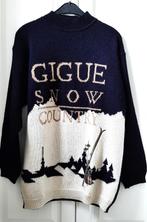 Te koop: Mooie zwarte trui "Gigue" met applicatie, grote 42., Kleding | Dames, Truien en Vesten, Maat 42/44 (L), Zo goed als nieuw