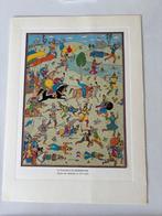 Kuifje nieuwjaarskaart 76-77 gesigneerd Hergé, Ophalen of Verzenden, Kuifje, Zo goed als nieuw, Plaatje, Poster of Sticker