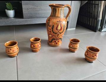 Vase, carafe et carafe GK Gmunder rares avec gobelets assort, Enlèvement ou Envoi