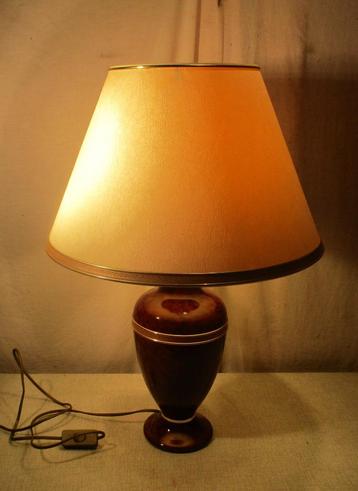 Prachtige Retro Tafellamp met kap - gesigneerd - 62cm beschikbaar voor biedingen