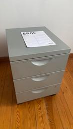 Verrijdbaar metalen ladenblok ‘Erik’ van Ikea, 3 ou 4 tiroirs, 25 à 50 cm, Moins de 100 cm, Enlèvement