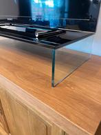 Glazen verhoog voor tv of computer, Huis en Inrichting, Ophalen, Zo goed als nieuw, Glas