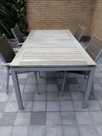 4 stoelen, Tuin en Terras, Tuintafels, Ophalen, Gebruikt, Vierkant, Textileen