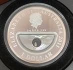 Zeldzame 1 dollar 2011 Australia , met parel !!, Postzegels en Munten, Munten | Oceanië, Ophalen of Verzenden, Losse munt, Zilver
