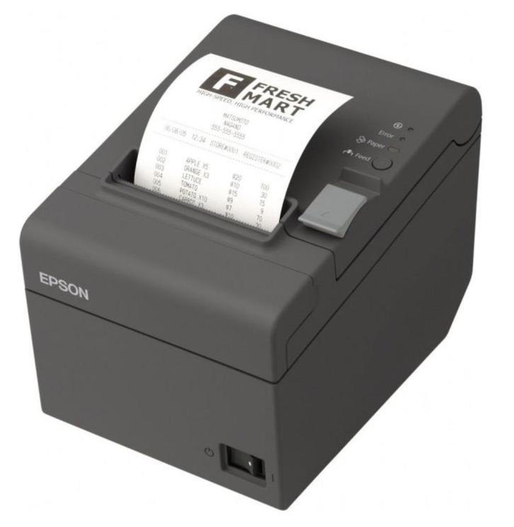 Epson TM-T20II (002): Built-in USB + Serial bonprinter, Computers en Software, Printers, Gebruikt, Printer, Thermo-printer, Zwart-en-wit printen