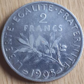 FRANCE ; 2 FRANCS 1905 KM 845.1 BETTER DATE