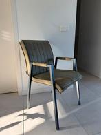 Set van 6 stijlvolle eetkamerstoelen – velours groen – €300, Ophalen, Zo goed als nieuw