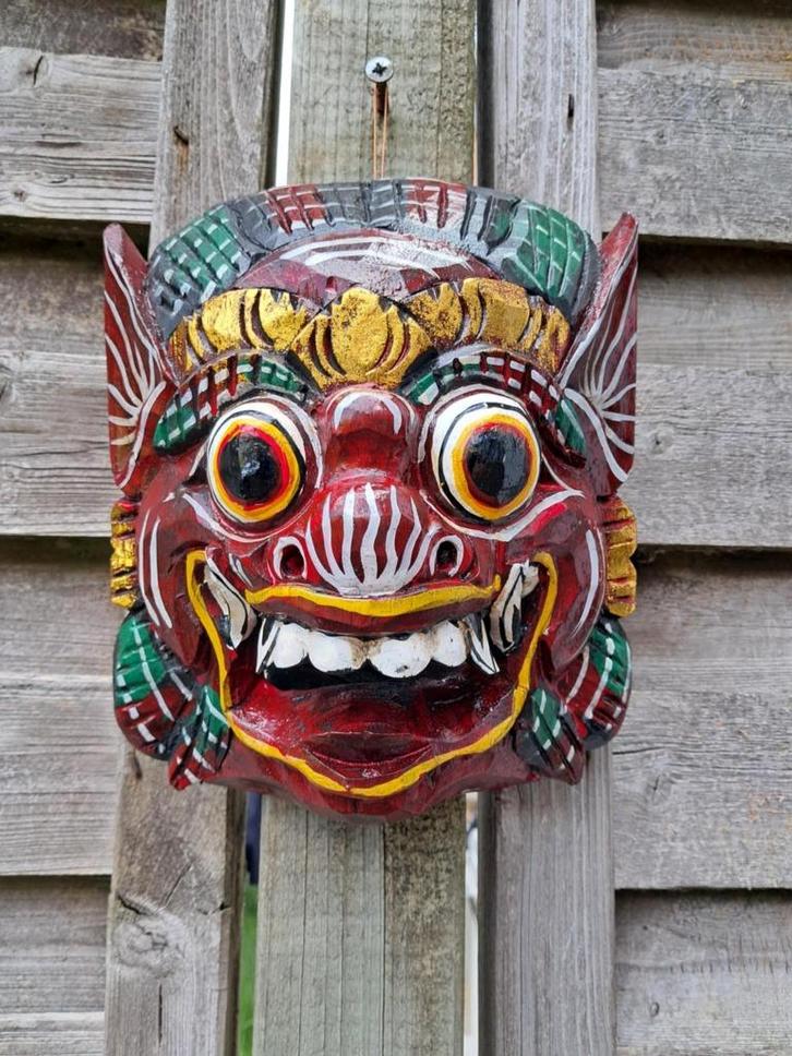 Barong masker/Indonesië/Bali/handgemaakt, Antiek en Kunst, Kunst | Beelden en Houtsnijwerken, Ophalen of Verzenden