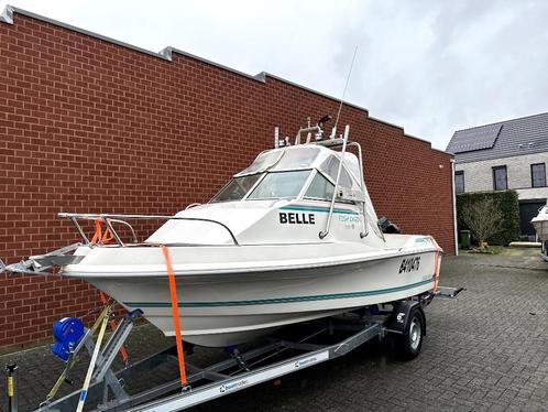 beekman 540 fish cabin, Watersport en Boten, Vis- en Consoleboten, Gebruikt, 70 pk of meer, 3 tot 6 meter, Benzine, Buitenboordmotor
