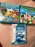 3 smart games:de drie biggetjes, pool party en castle logix, Kinderen en Baby's, Gebruikt, Ophalen