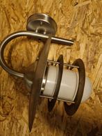 Wandlamp buiten, 5x inox met melkglas, Ophalen of Verzenden, Gebruikt