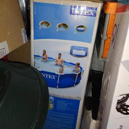 Ronde Intex zwembad,pomp, afdekking, verwarming, zuiger, Tuin en Terras, Zwembaden, Gebruikt, Opzetzwembad, Minder dan 80 cm, 200 tot 400 cm