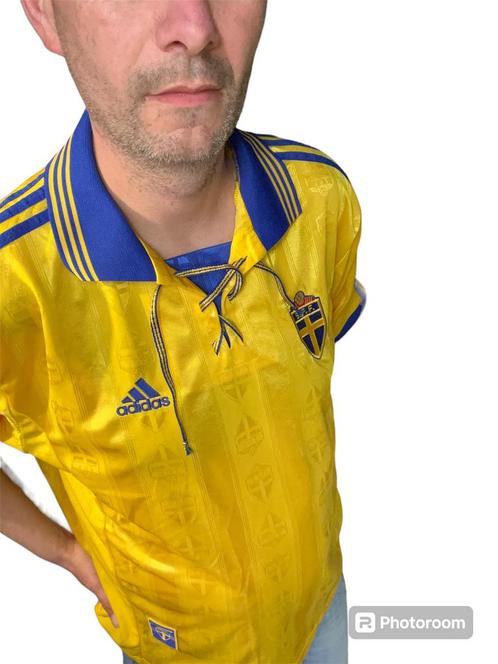 Authentique maillot de la Suède 1998-2000, Sports & Fitness, Football, Comme neuf, Maillot, Taille XL