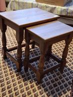 Bijzettafeltjes - massief eik, Huis en Inrichting, Ophalen, Gebruikt