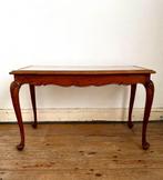 Table basse en rotin et cannage sous verre — style Louis XV, Verre, Vintage / Louis XV-stijl, 50 à 100 cm, Enlèvement