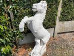 Stijgerend Ferrari paard in Witsteen 125cm, Ophalen of Verzenden, Gebruikt, Steen, Dierenbeeld
